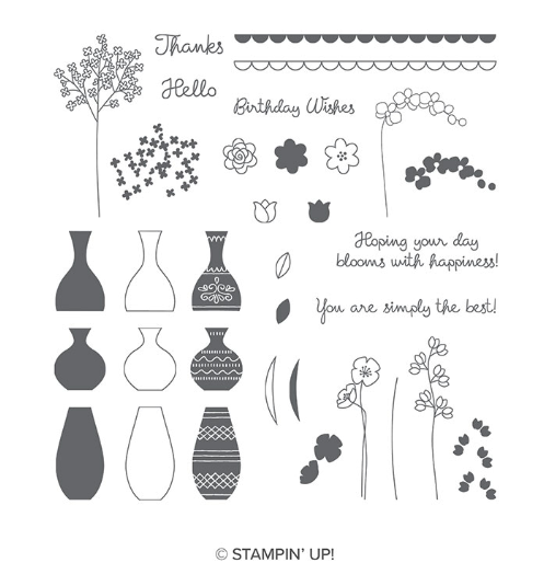 Varied Vases stamp set