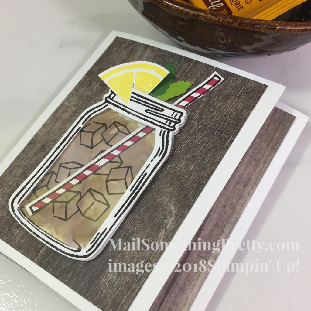 Iced Tea Card for Display Board Stamper Application