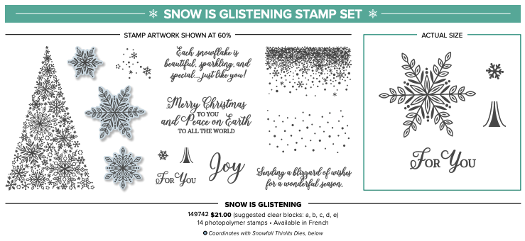 Snow is Glistening stamp set