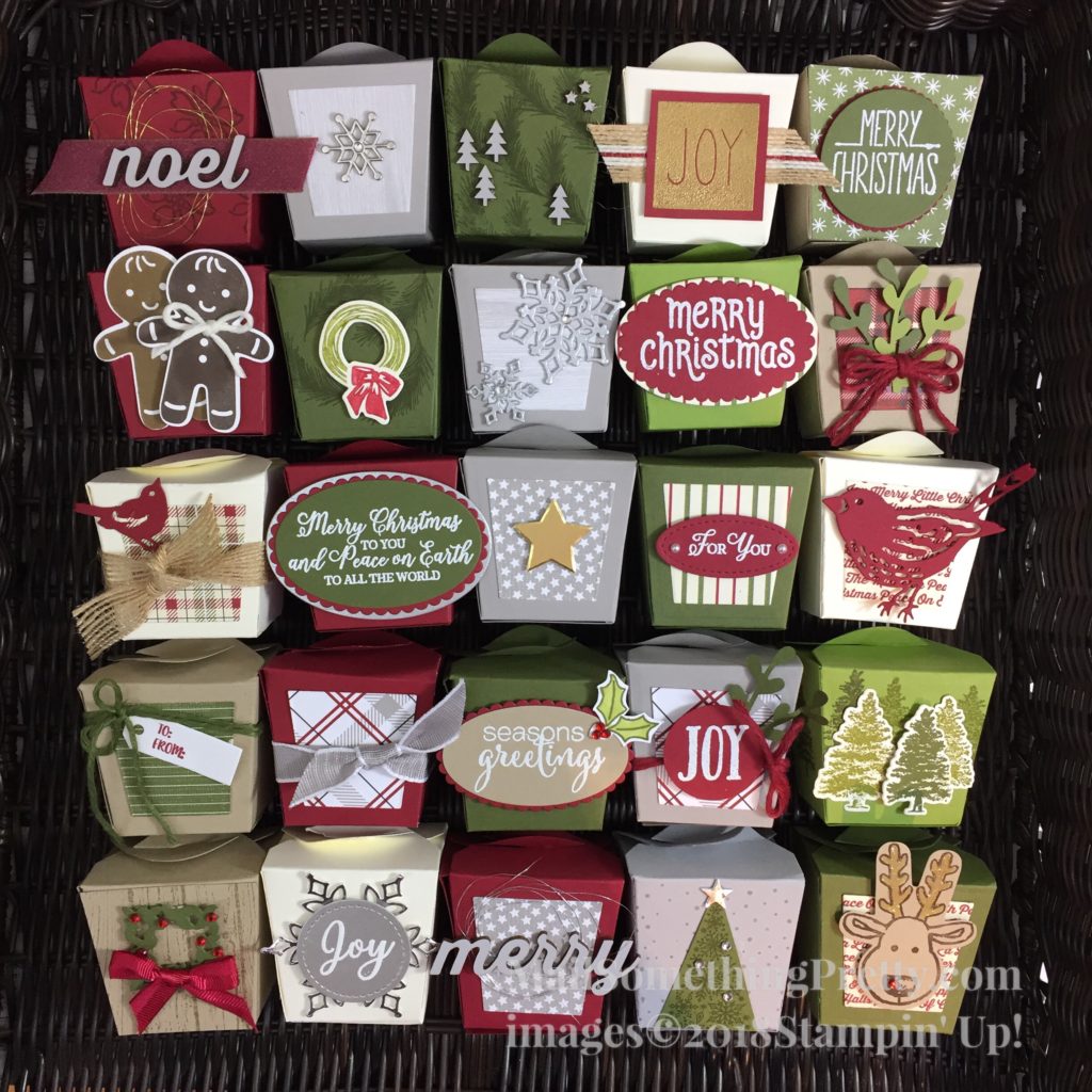 Advent Boxes using Takeout Thinlits