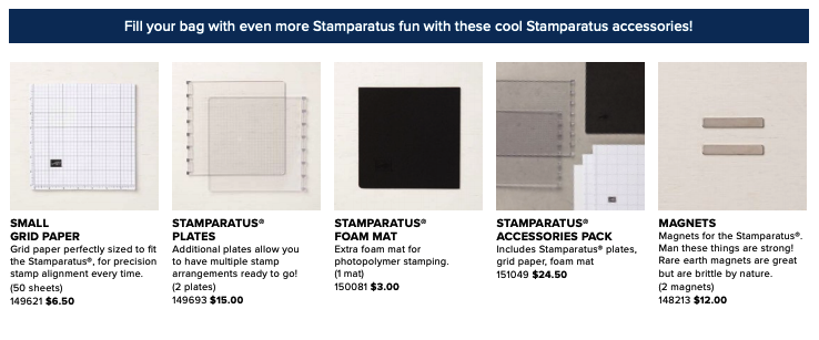 The Stamparatus means no more inky fingers or unwanted edge lines, getting the stamp exactly where you want, easy & quick multiple stamping and "hinge" stamping.