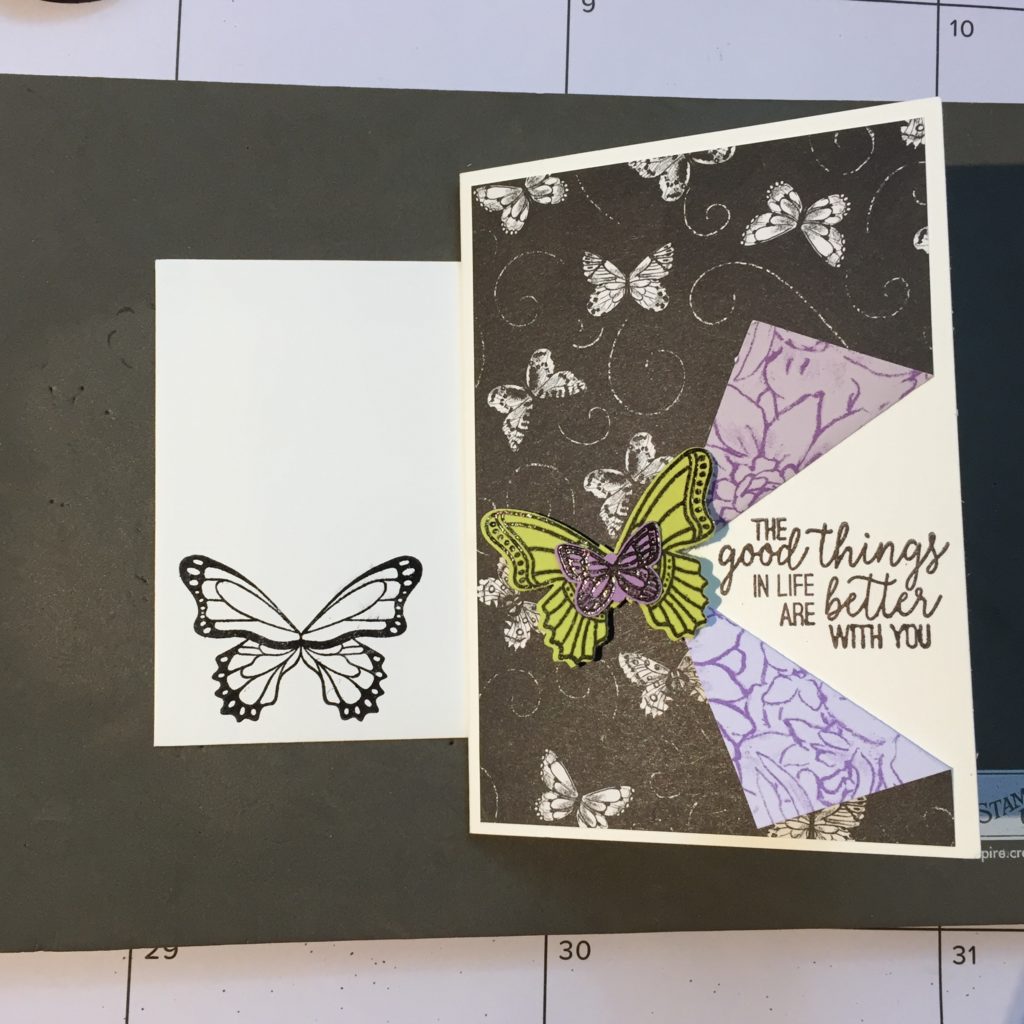 How to stamp just one butterfly from the double butterfly stamp of Butterfly Gala stamp set