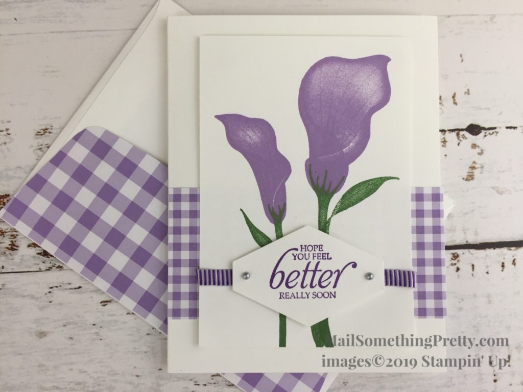 Highland Heather Calla Lily card