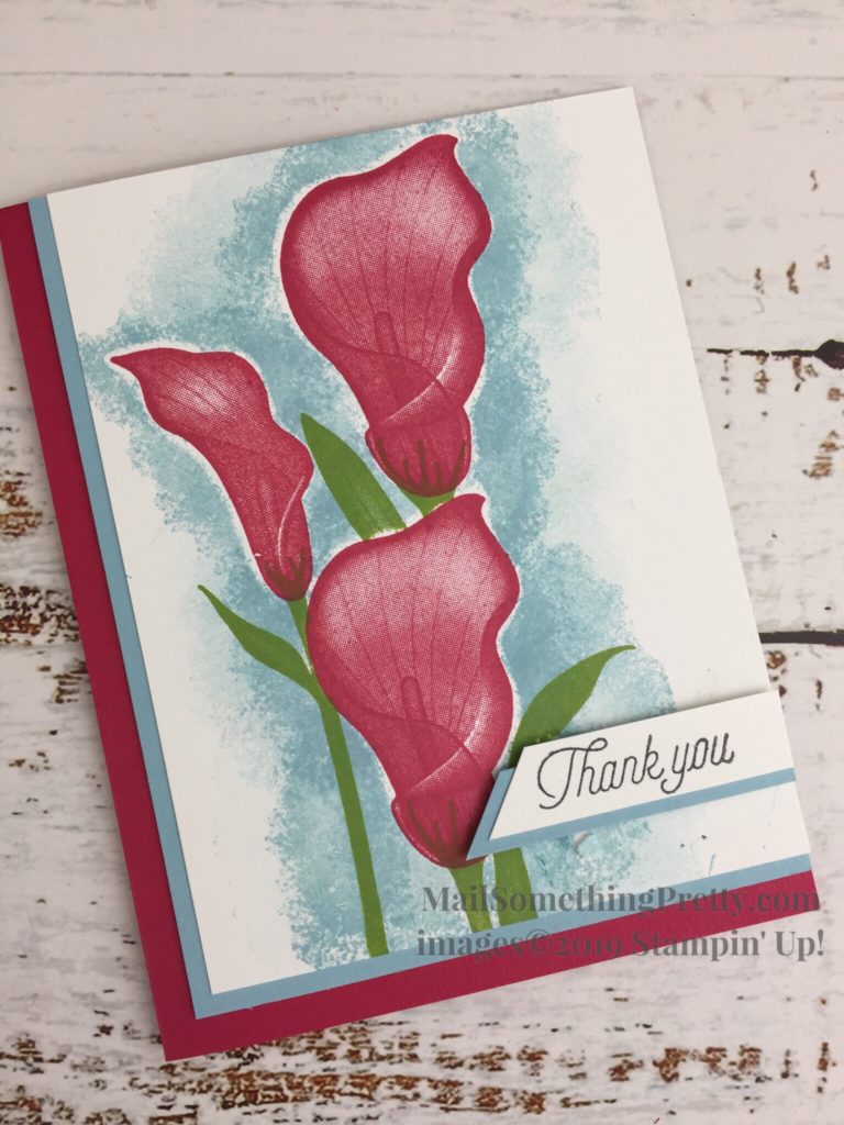 Calla Lily card using masking technique