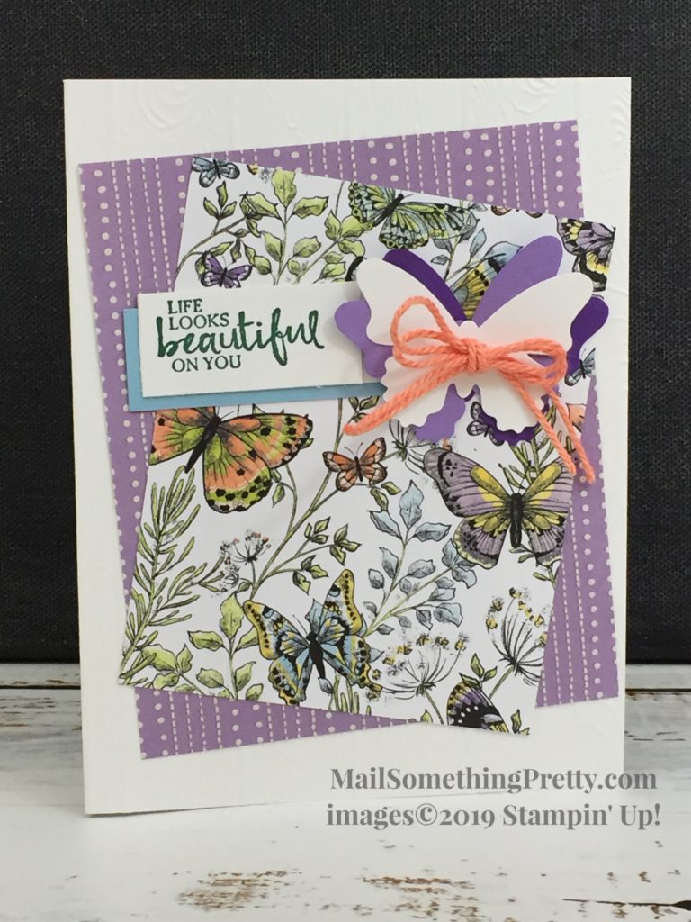 Card using Sale-a-bration Butterfly Gala paper