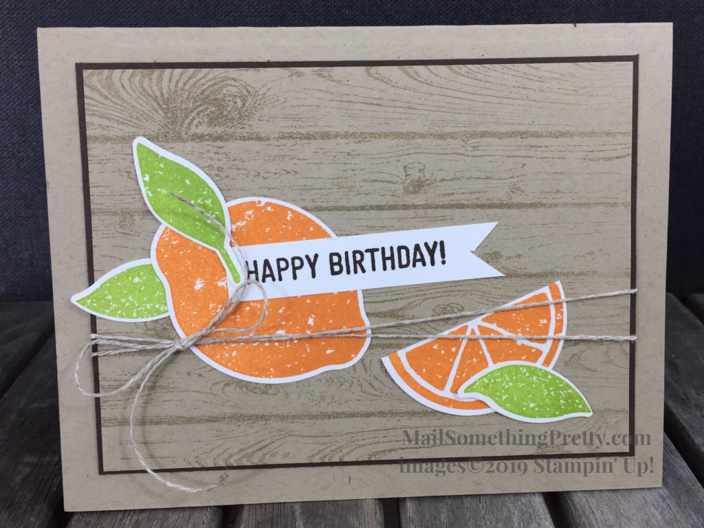 Lemon Zest card turned into a naval orange
