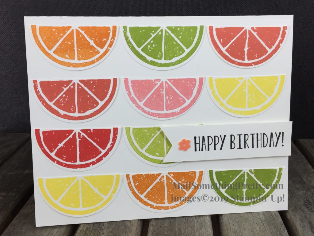 Citrus card: lime, lemon & grapefruit slices