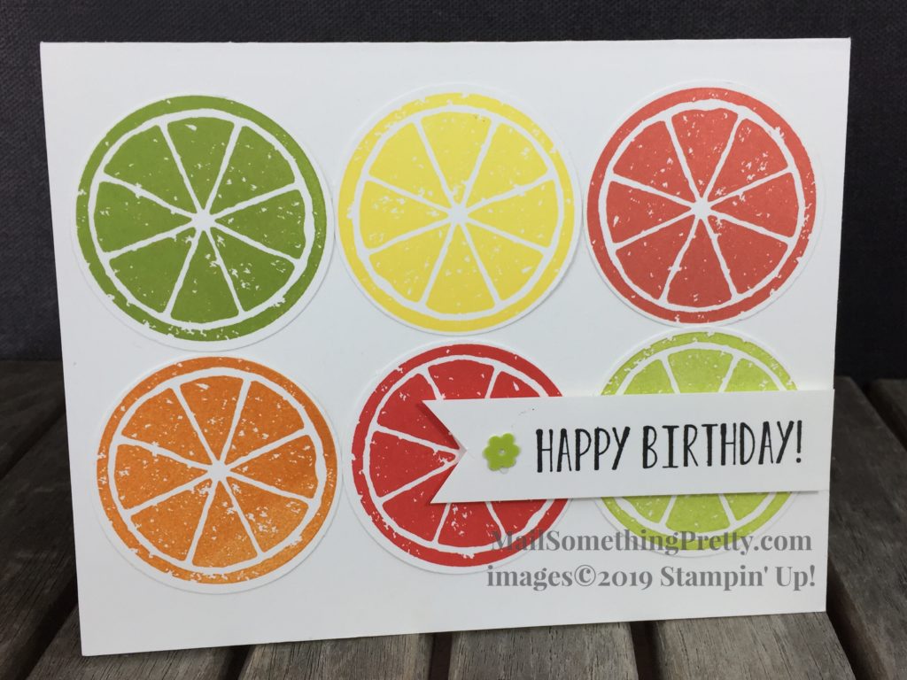 Citrus card: lime, lemon & grapefruit slices