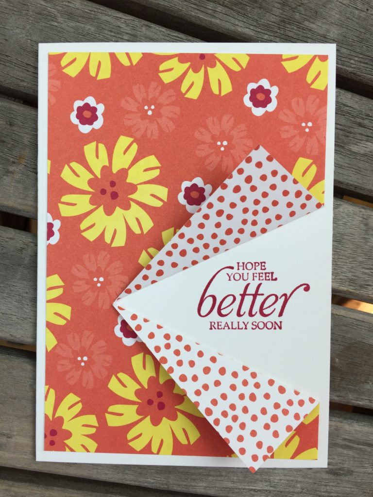quick & easy card made with scissors and patterned paper
