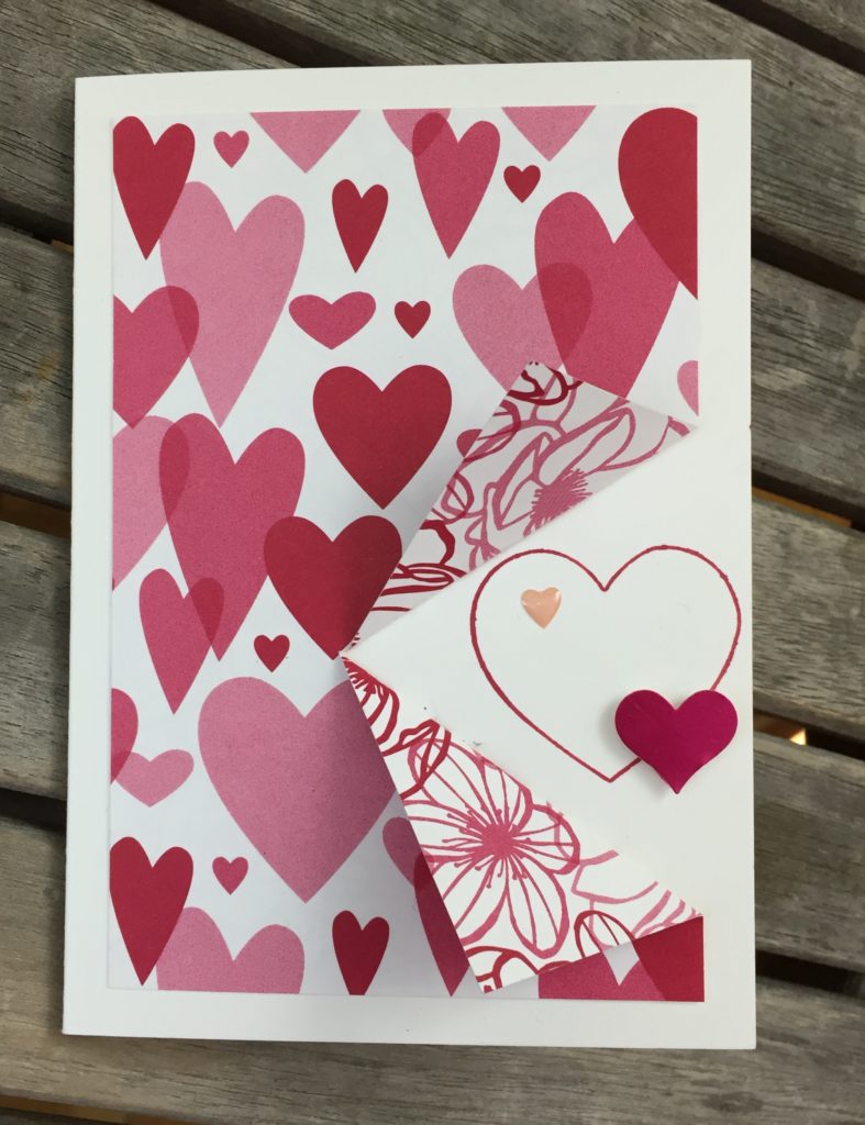 quick & easy card made with scissors and patterned paper