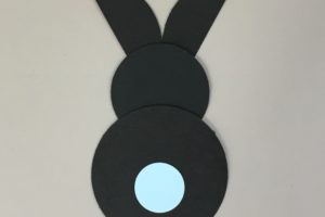 create a punch art bunny with circles