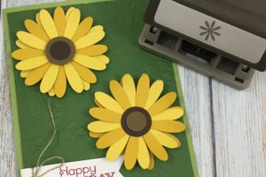 Black Eyed Susan Card using punches
