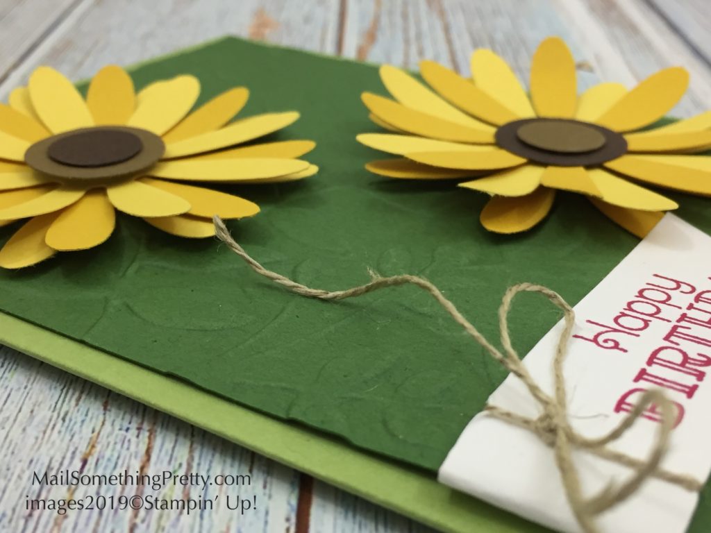 Black Eyed Susan Card using punches