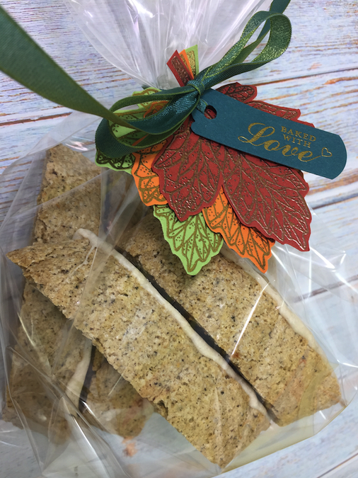 biscotti with embossed tag