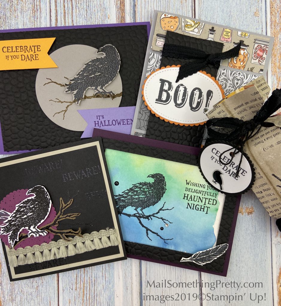 Raven centered Halloween cards & treats for upcoming class