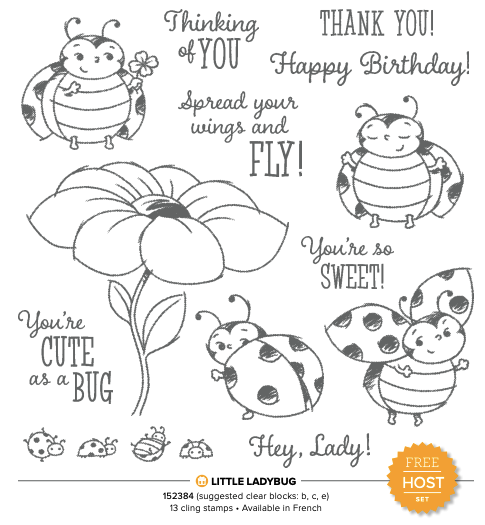 Little Ladybug Stamp Set, free with an order of $300.