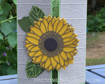 Floating Gatefold Sunflower Card