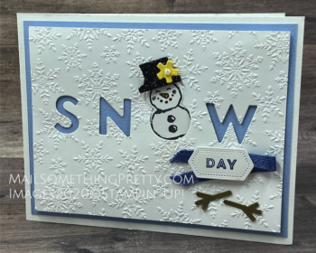 Peek-a-boo Snowman card
