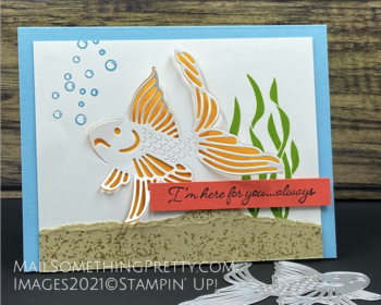 Goldfish card made live on my Instagram channel