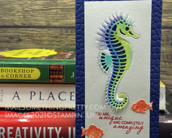 Seahorse bookmark using Soft Pastels