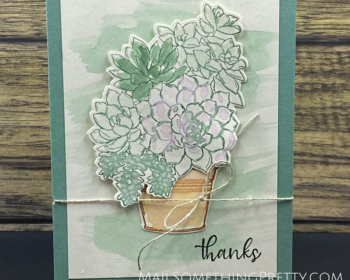 Watercolor Wash Succulent Card