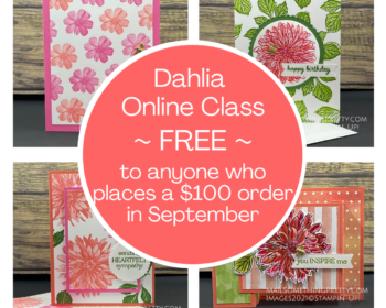 free Delicate Dahlias class
