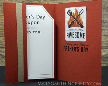 Inside Father's Day Coupon Pocket Card