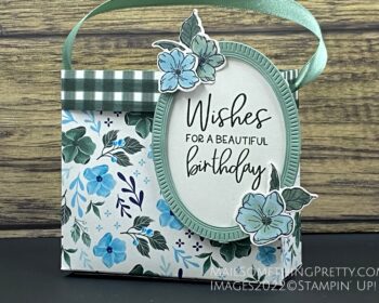 Evergreen, Succulent and Balmy Blue Gift Bag using Finding Florets Designer Series Paper