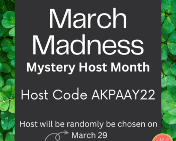Let's have a little bit of our own March Madness fun, stamping style! Every order placed until March 29, using host code AKPAAY22, will have a chance of randomly being chosen as March's Mystery Host. I'll cover the cost of shipping all the Mystery Host's free products.