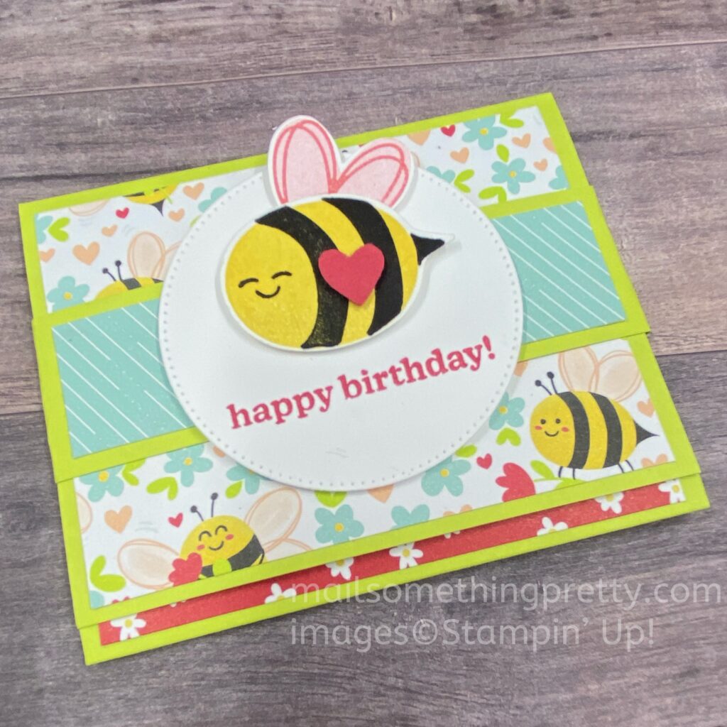 Birthday Coupon Book using Bee Mine paper and stamps