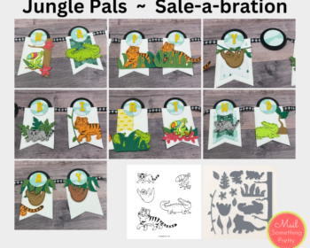Happy Birthday Banner created with Jungle Pals, two Sale-a-bration products (which are free with a qualifying order).