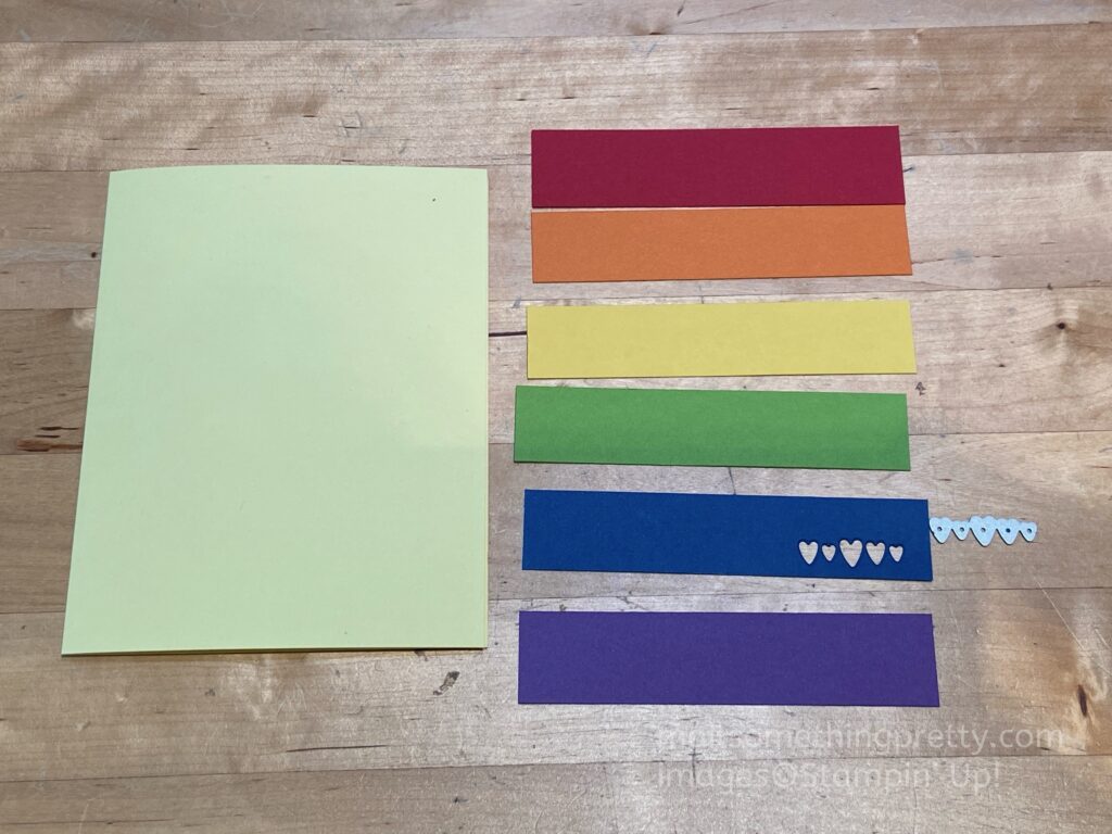 Rainbow strip card