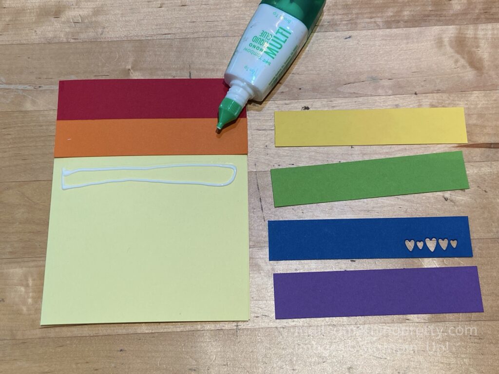 Rainbow strip card