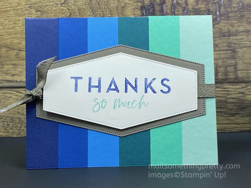 Blue Ombre strip card