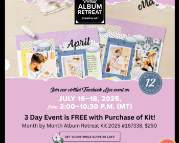 Virtual Album Retreat happening on July 16, 17 & 18. Register today!