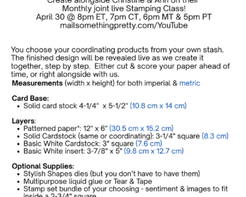 April 30 Let's Create Together Live Measurements